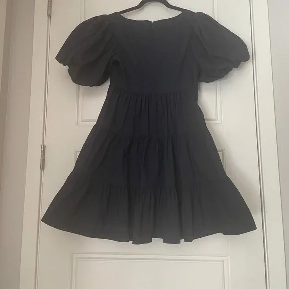CINQ A SEPT ETHEL A-LINE BABYDOLL DRESS NAVY BLUE SIZE 2 NWT - Picture 6 of 16